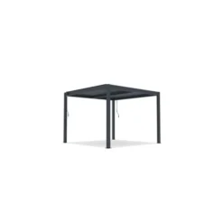 Gardenia Pergola orsa minore 3x3xh.2,25 mt, doppie alette regolabili separatamente, in acciaio, 4 pali in alluminio, con grondaia, colore antracite