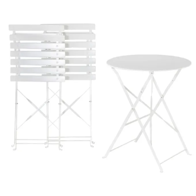Gardenia Set bistrot DOVER - in metallo - colore bianco