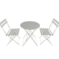 Gardenia Set bistrot DOVER - in metallo - colore bianco
