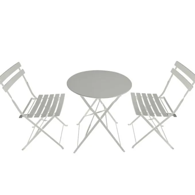 Gardenia Set bistrot DOVER - in metallo - colore bianco