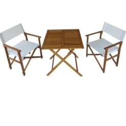 Gardenia Set pieghevole rei, 2 sedie 57x53xh.87 cm, tavolo 68x68xh.74 cm, struttura in legno