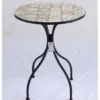 Gardenia Tavolo bistr√≤ in ferro sintra piano in mosaico √ò 60xh.72 cm