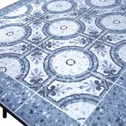 Gardenia Tavolo venezia, struttura in ferro colore nero, top in ceramiche di sassuolo, 164x103xh.75 cm
