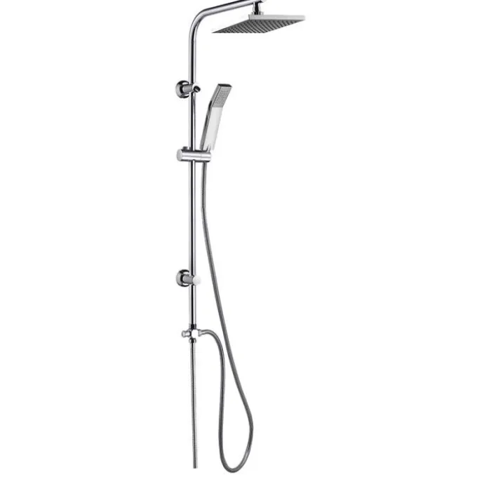 Gedy Colonna doccia g-easy acciaio inox, asta regolabile 100 cm con doccetta monogetto, cromata
