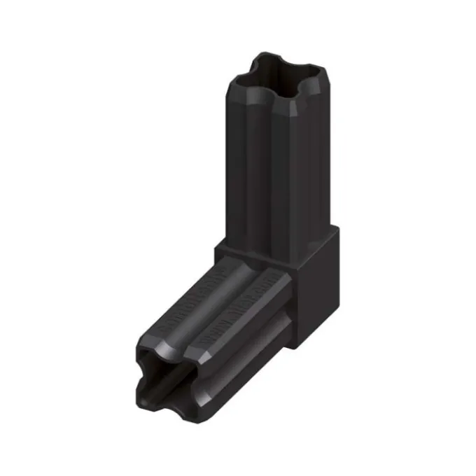 Giuntura per ang d.23.5 mm nero