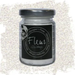 Glitter 90 gr white rainbow fleur