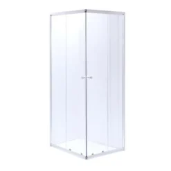 Idrak Box doccia modello altea, vetro in cristallo trasparente 4 mm, 80x80xh.185 cm