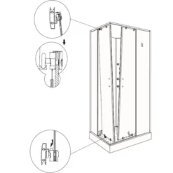 Idrak Cabina doccia idromassaggio modello manu, 90x70xh.215 cm