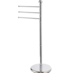 Idrak Piantana portasciugamani in metallo serie basic, finitura cromata
