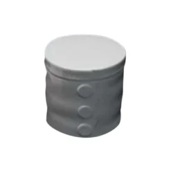 Idrak Porta spazzolino bottone bianco