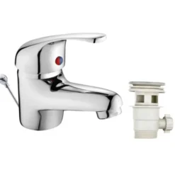Idrak Rubinetto miscelatore lavabo serie katia, cartuccia ceramica 40 mm