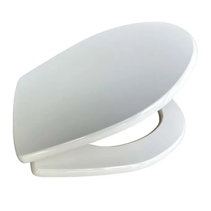Idrak Sedile copriwater in mdf, cerniere inox, colore bianco - misure coperchio 43.3X34.5CM misure seduta 41.8X36.6CM - spessore 15/15MM