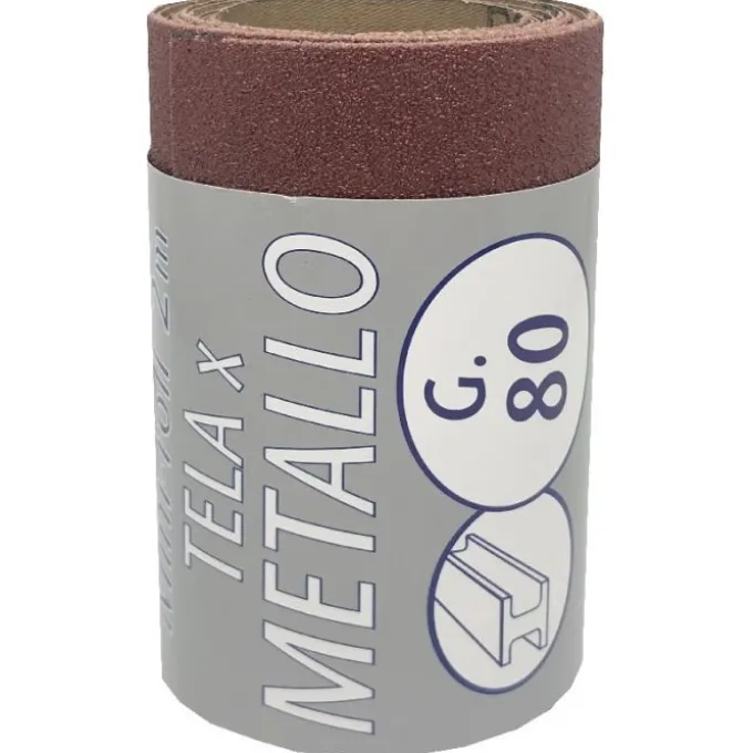 Iq2 tools Carta abrasiva, minirotolo 2 mt, grana 80