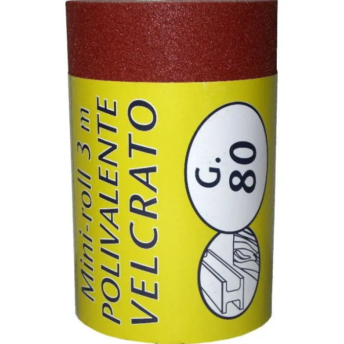Iq2 tools Carta abrasiva, minirotolo 2 mt, grana 80