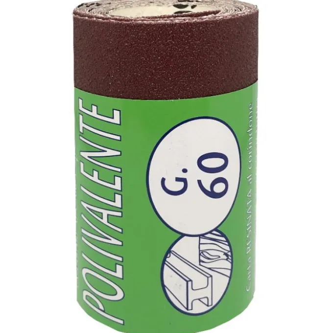 Iq2 tools Carta abrasiva, minirotolo 2,5 mt, grana 60