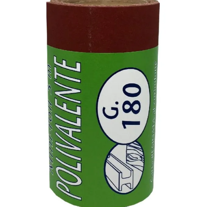 Iq2 tools Carta abrasiva, minirotolo 2,5 mt, grana 180