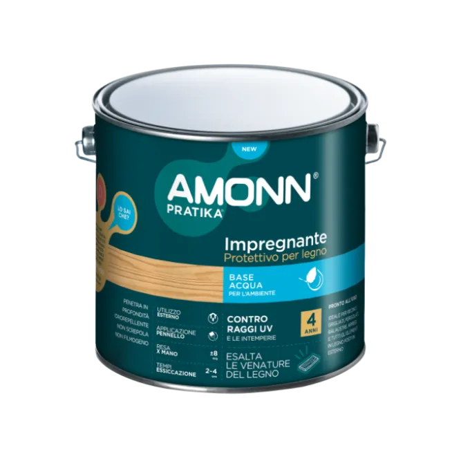 J.f.amonn Impregnante acqua 4a noce scuro lt2.5