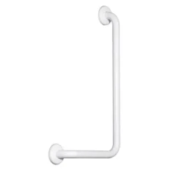 K design Corrimano in acciaio laccato a 90° sinistro bianco