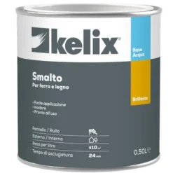 Kelix Smalto acqua kelix brillante 0,5 lt grigio ferro