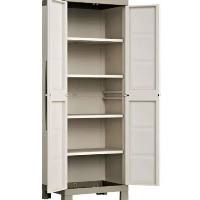 Keter Armadio alto in resina serie excellence, 2 ante + 4 ripiani, cm 65x45xh.182
