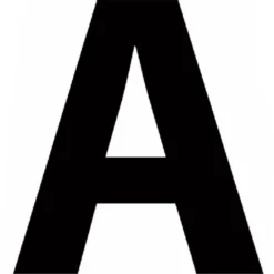 Letterfix Carattere adesivo, h.100 mm, nero