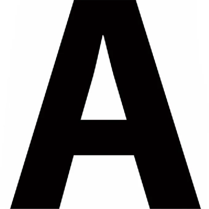 Letterfix Carattere adesivo, h.100 mm, nero