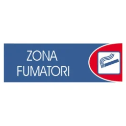 Letterfix Targhe logofix metal blu 6x18zona fumatori n.753