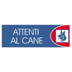 Letterfix Targhe logofix metal blu 6x18attenti al cane n.732