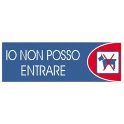 Letterfix Targhe logofix metal blu 6x18io posso entr. n.738
