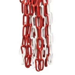 Masidef Catena genovese pretagliata maglia lunga saldata Ø 5 mm lunghezza 5 mt n acciaio bianco/rosso