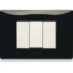 Master Placca mix nero panther 3 posti
