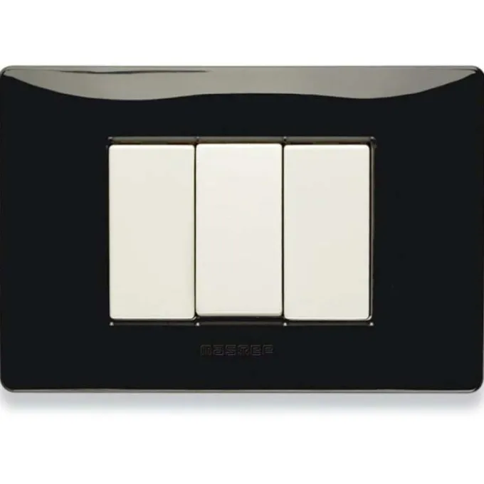 Master Placca mix nero panther 3 posti