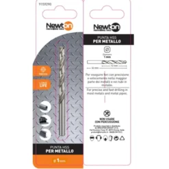 Mayota Punta trapano per ferro hss rettificata, Ø 1 mm x 34 mm, cf. 3 pezzi