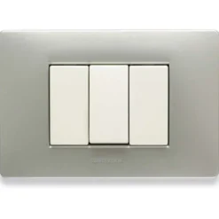 Mix placca 3 posti grey moon