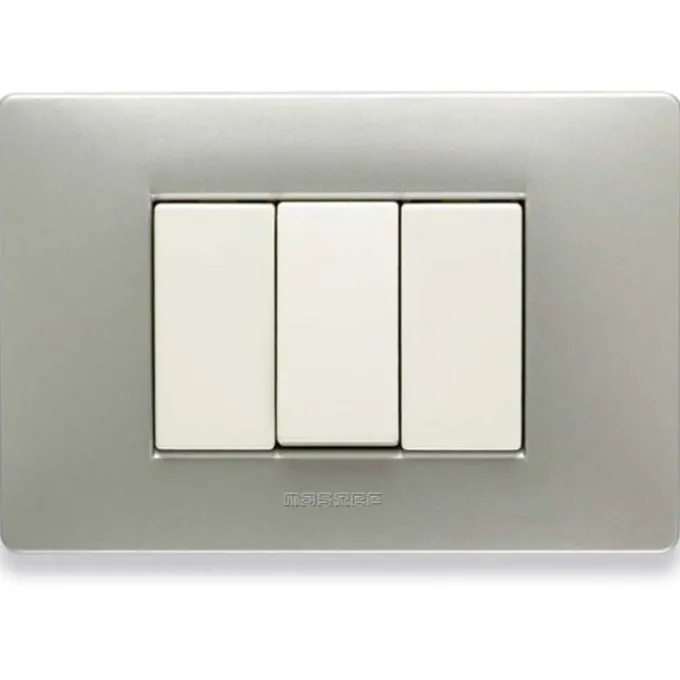 Mix placca 3 posti grey moon