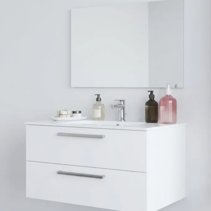 Mobile bagno sospeso cm80 con specchio (no lavello)