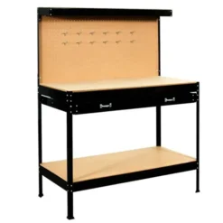Newton Banco lavoro struttura in ferro, piani in mdf 15 mm, 120x60xh.150 cm