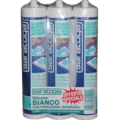 Pattex Silicone antimuffa colore bianco, conf. 3 pz da 280 ml cadauno