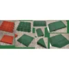 Piastrella modulare, areata e forata, in propilene, adatto per esterni e carrabile, cm 40x40xh.4,5, colore verde