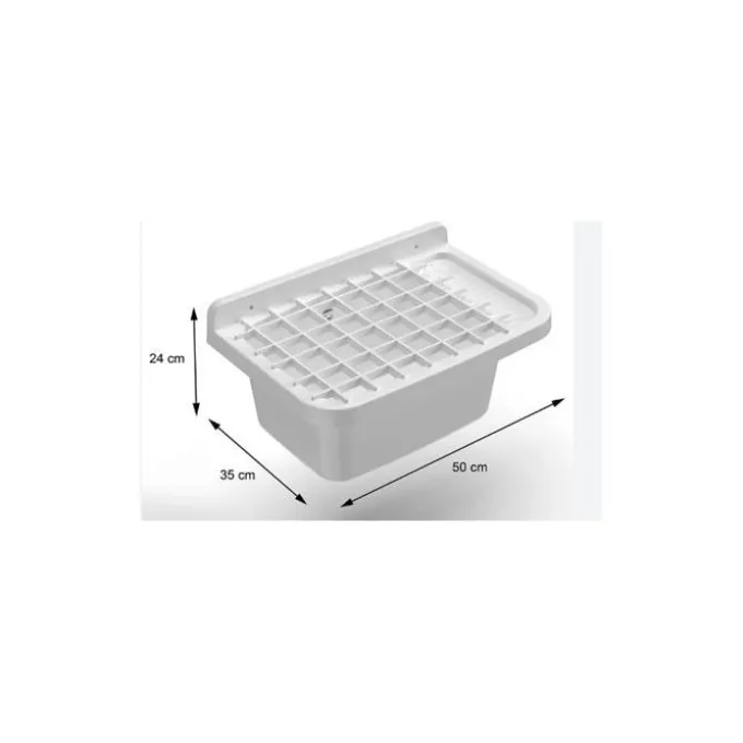 Pilozzo in plastica 50cm bianco con accessori