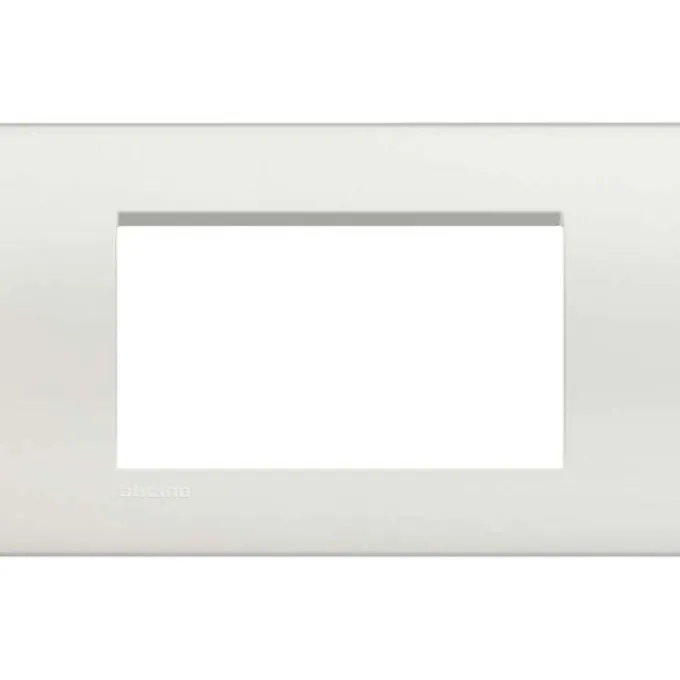 Placca 4 moduli living light classic bianca