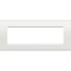Placca 7 moduli living light classic bianca