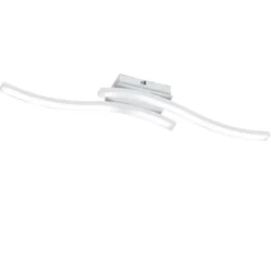 Plafoniera led 2 bacchette ondulate 56x9xh.7 cm, smd led integrato 2 x 5 watt