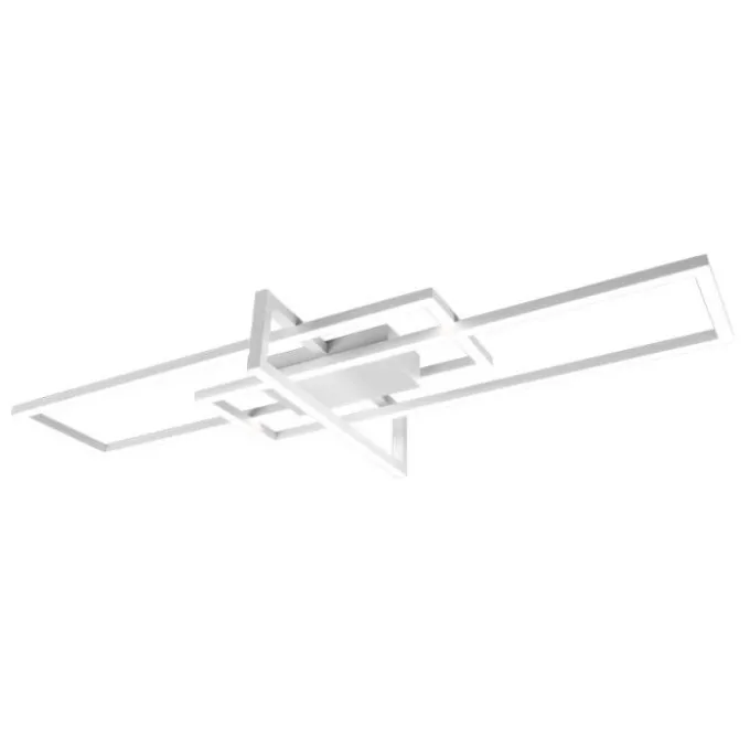 Plafoniera salinas led 34w, 4000 k 3400 lm, 100x40xh.11 cm, colore bianco