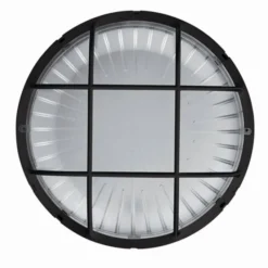Plafoniera taormina, gabbia removibile, e27 - 1x42w, ip65, Ø 19,1 cm, colore nero