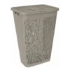 Portabiancheria jungle 55 lt, in plastica, 41,5x34xh.59 cm, colore tortora