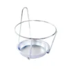 Portavaso parete zincato, con sottovaso, Ø 15 cm