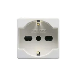 Presa schuko universale system, colore bianco