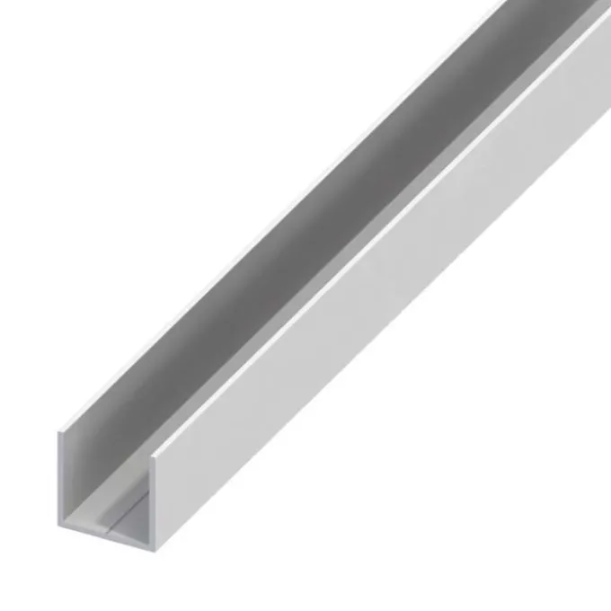 Profilo a u quad 19.5x1 pvc bco 1 mt
