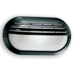 Relco Plafoniera da esterno, ovale, 60 w, nera